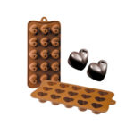 Molde de Silicona Chococorazones x 15