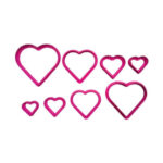 Cortador plástico Corazón x 8