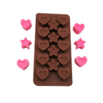 Molde de Silicona Corazones y Estrellas