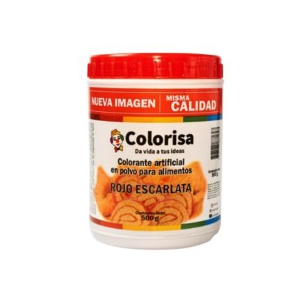 Colorante en polvo rojo escarlata Colorisa de 500 gramos