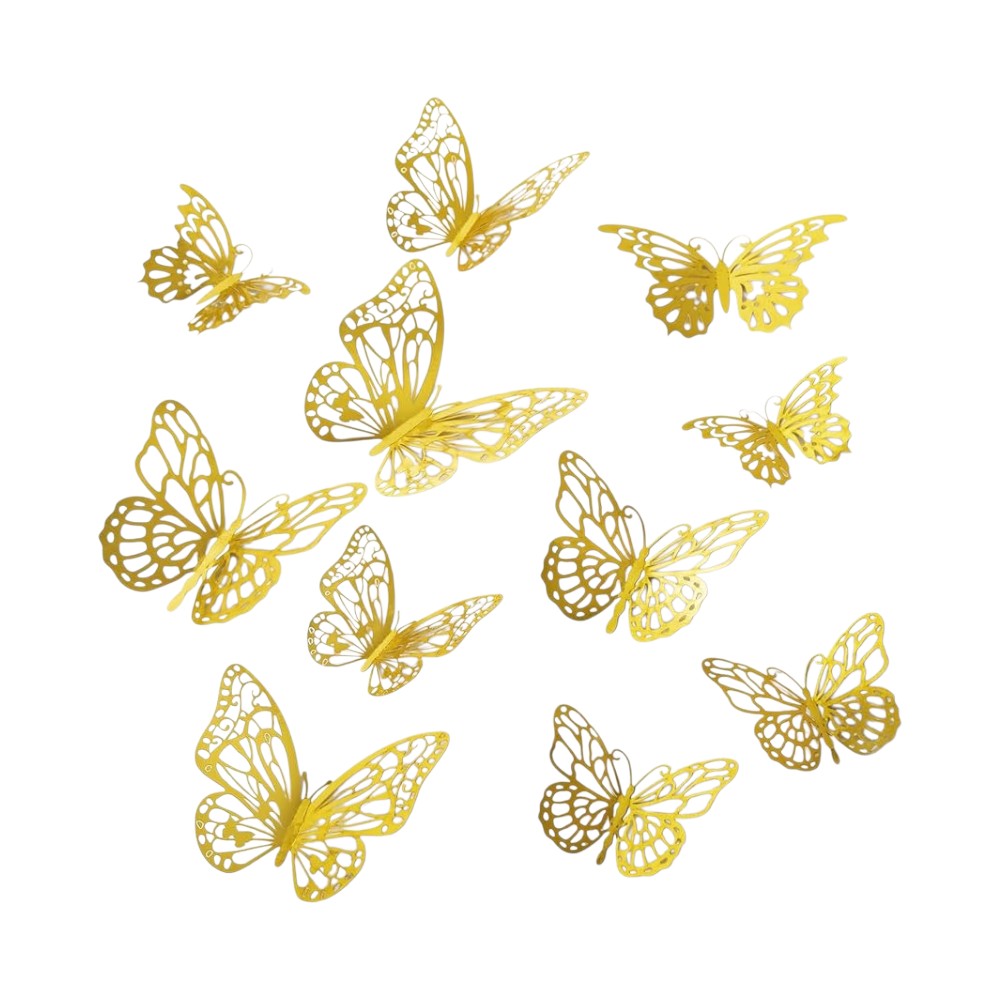 MARIPOSAS DECORATIVAS LA ALACENA DEL CHEF Mariposas decorativas paquete x 12 - Imagen 1