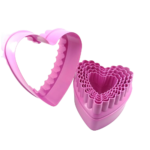 Cortador plástico corazón doble servicio