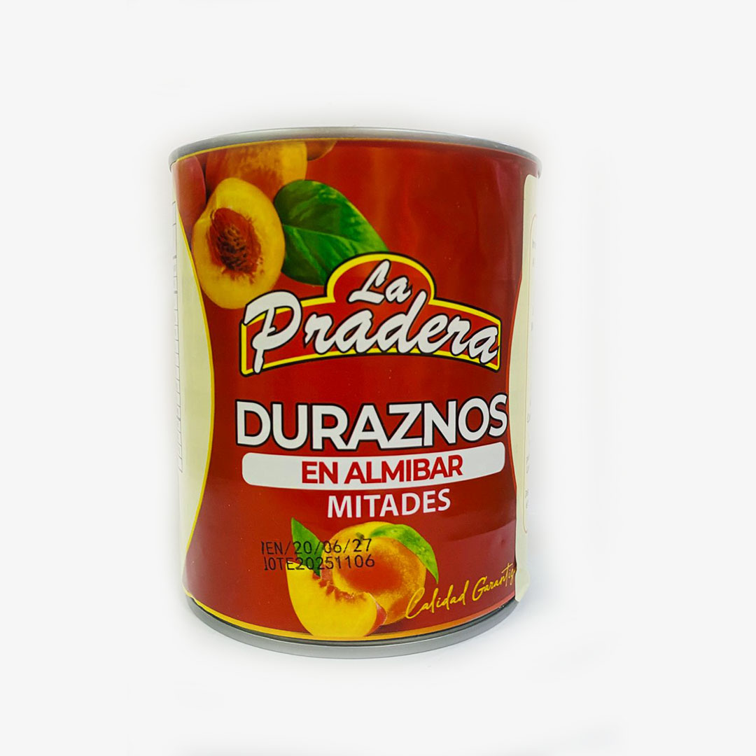 Pote duraznos pradera Duraznos mitades