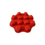 Molde  Silicona Florecita ROJO X 12