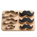 Set de 3 cortadores de acero en forma de bigote - Imagen 2