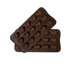 MOLDE SILICONA MINI CORAZONES X15