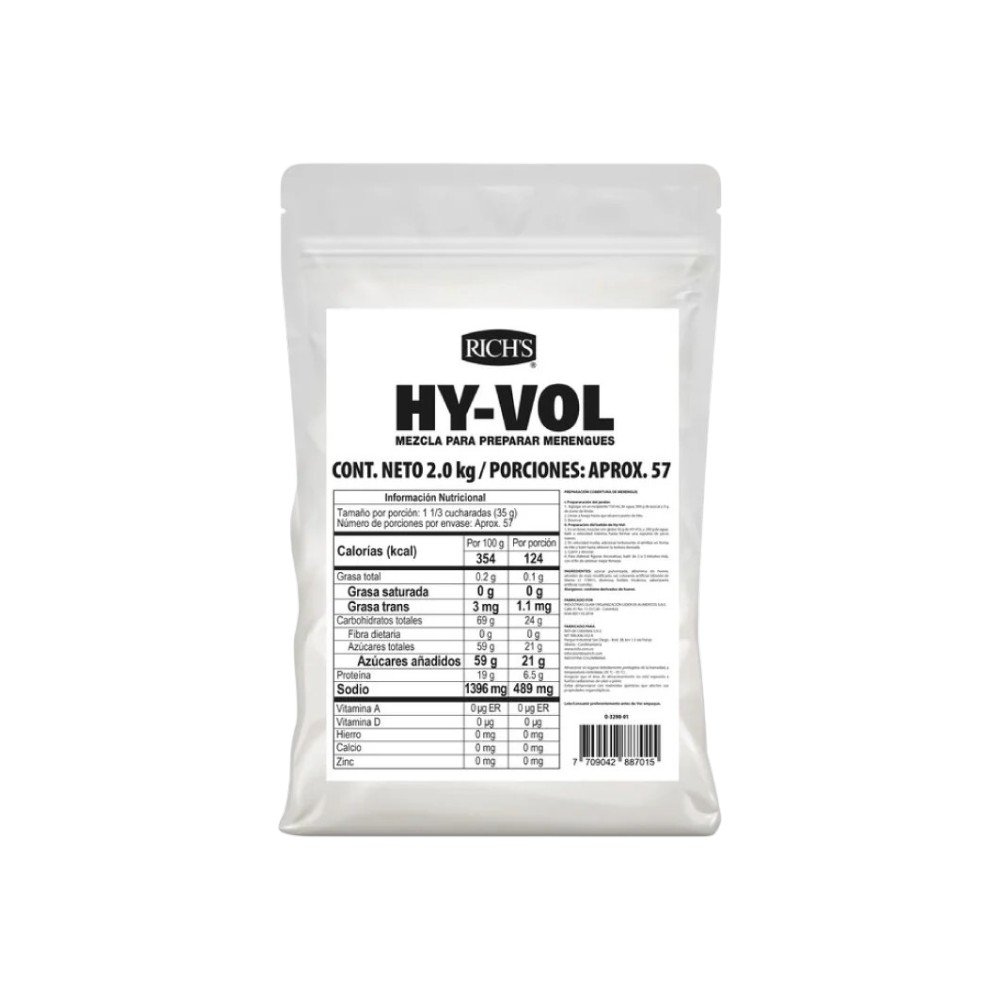 HY-VOL LA ALACENA DEL CHEF HY-VOL MERENGUE RICHS KILO - Imagen 1