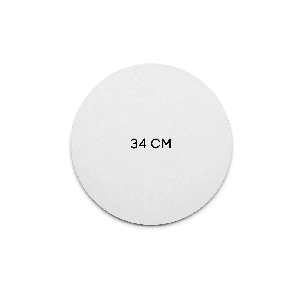 Disco mdf 34 cm Base para torta de MDF blanco de 34cm - Imagen 1