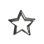 Set de 3 cortadores de acero en forma de estrella para brownies
