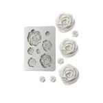 Molde de silicona mini flores para fondant - Imagen 4