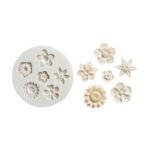 Molde de silicona mini flores para fondant - Imagen 3